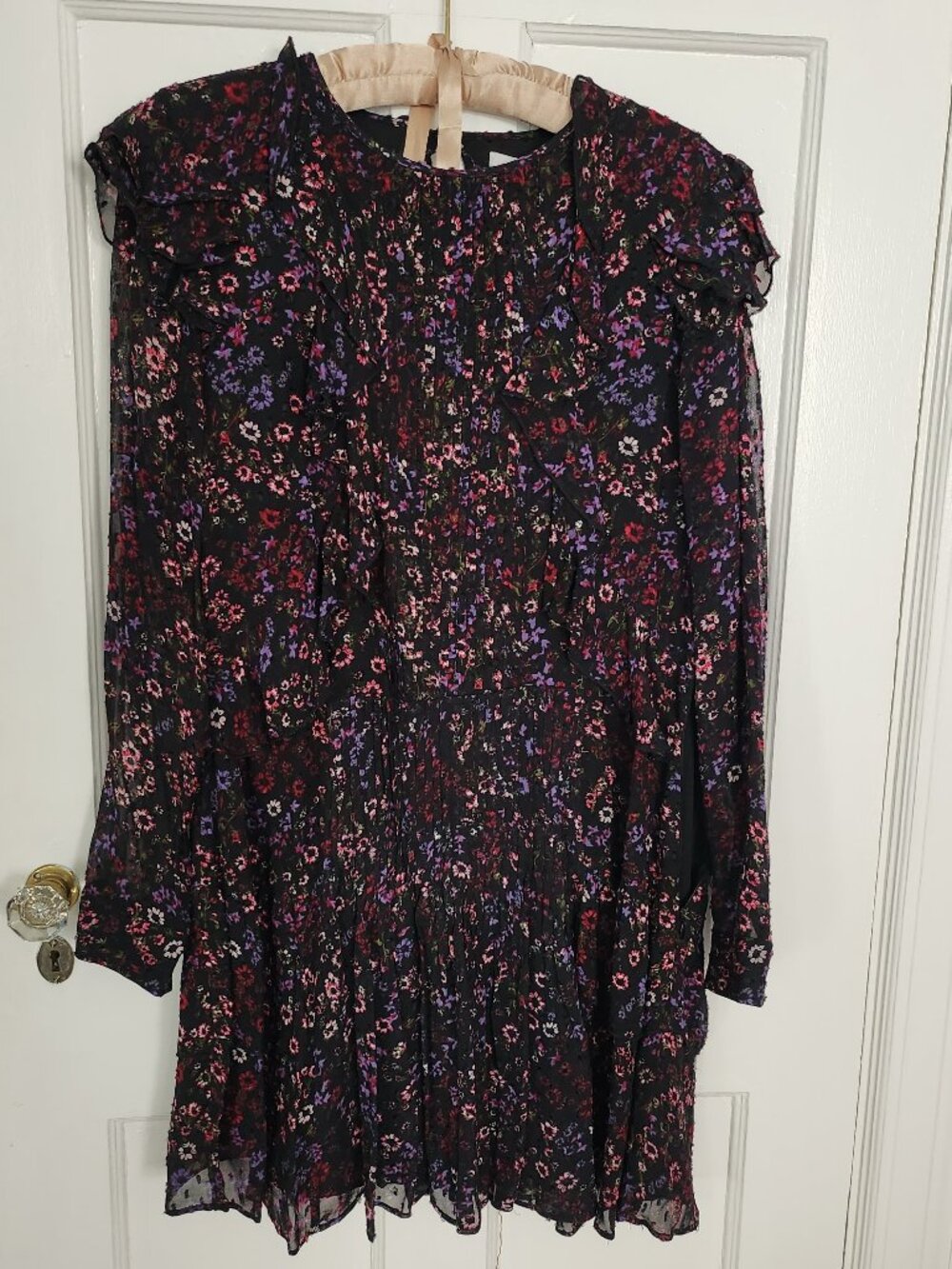 Reiss Floral Dress Ruffles Swiss Dot Reiss Carey India Ruffle Pintuck